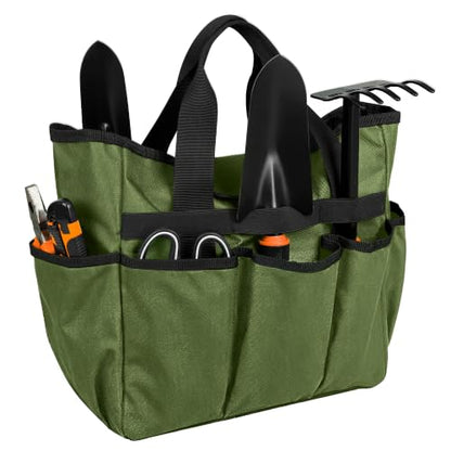 Portable Gardening Tool Tote Bag Organizer with 16 Pockets
