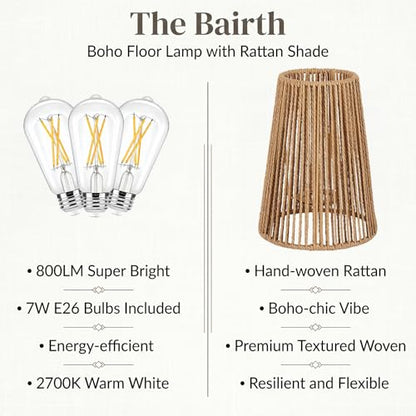 Boho 3 Light Dimmable Floor Lamp Series