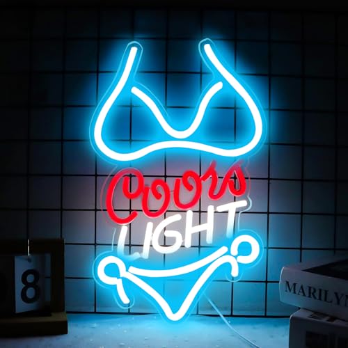 Bikini Crs LIGHT Neon Signs for Wall Decor Neon Lights for Business Led Signs Suitable for Man Cave Restaurant Office Bar Pub Led Art 5V Power Adapter 16.1 * 9.8 Inch