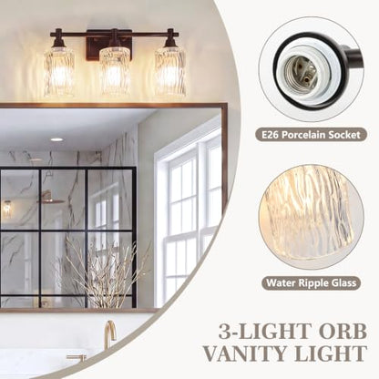 Modern 3 Light Bathroom Light Fixtures (Oil-Rubbed Bronze / 3-light)