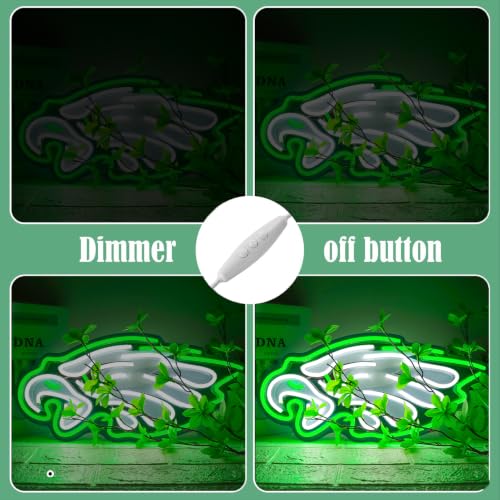 Eagles Neon Signs for Wall Decor Eagles Neon Lights for Bedroom Led Signs Suitable for Dormitory Man Cave Christmas Gift (Eagles)