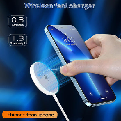 Magnetic Wireless Charger for iPhone 16 15 Wireless Charging (White-2Pack)