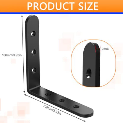 20 PCS L Corner Heavy Duty Shelf Brackets 4 x 4 Inch