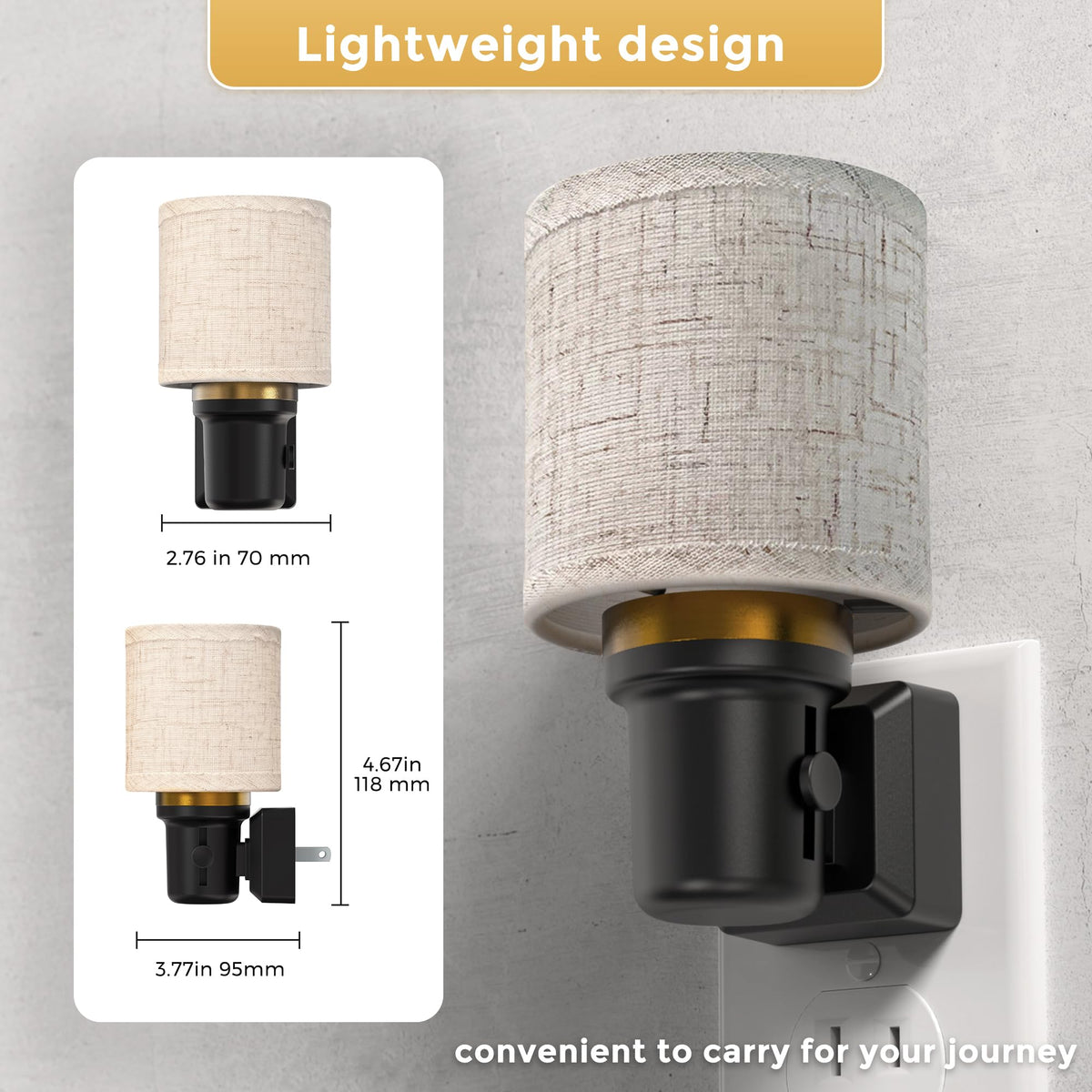 Night Lights Plug into Wall (Cylinder-5000K / 2 Pack)