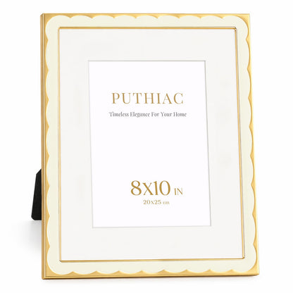 8x10 Scalloped Enamel Picture Frame (Cloud Ivory / 8x10)