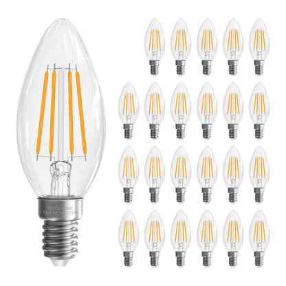 Candelabra Light Bulbs (24 Pack - 6w / Warm White)