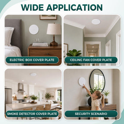 4 Pcs 5" Ceiling Cover Plate (White-4 Pcs)