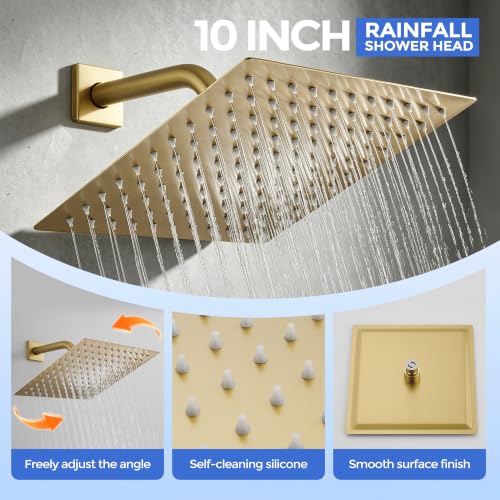 10 Inch Rain Shower Faucet Set with Body Jets