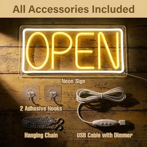 Open Neon Sign for Business (open)