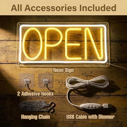 Open Neon Sign for Business (open)