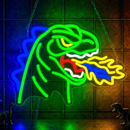 Dinosaur Neon Sign for Boys Room Decor
