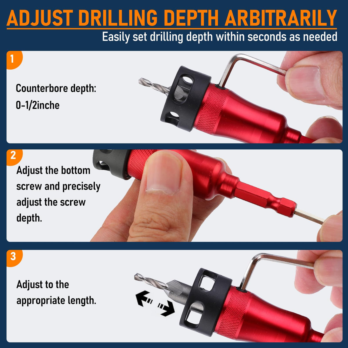 Metal Countersink Drill Bit Set