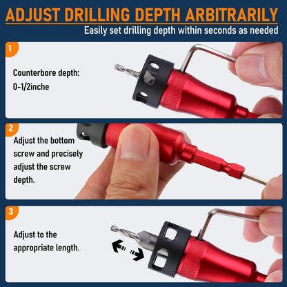 Metal Countersink Drill Bit Set