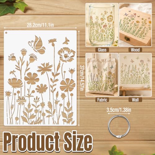 Large Wildflower Stencils 9&20