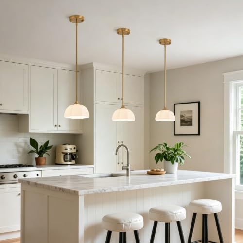 Milk Glass Pendant Light