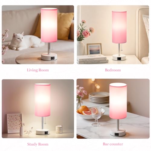 Pink Small Table Lamp for Bedroom