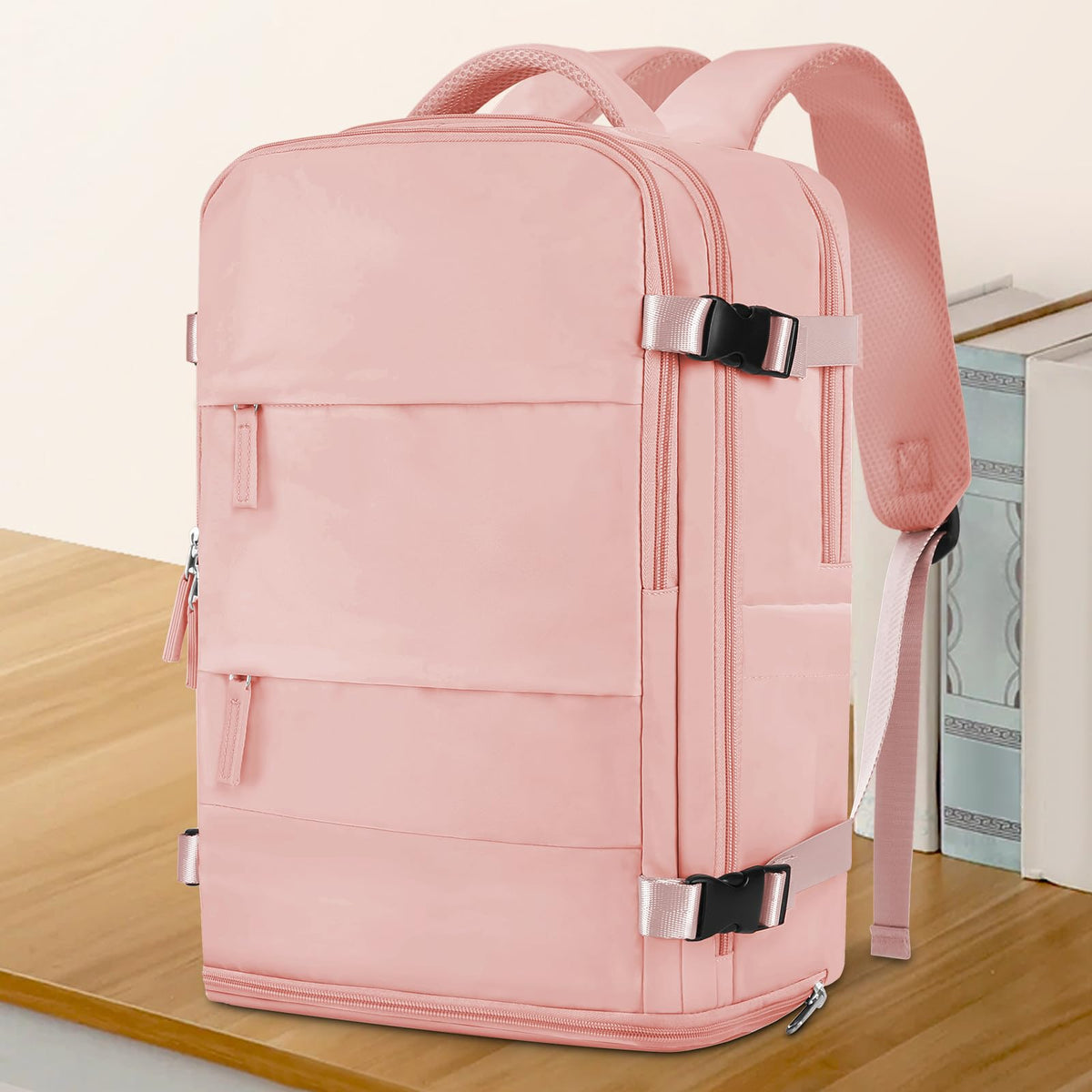 Large Travel Backpack For Women Men (Pink / 25 liters)
