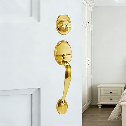 Front Door Lock Handle and Deadbolt Set