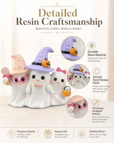 Halloween Decoration Indoor Ghost Figurine (White Ghost Trio)