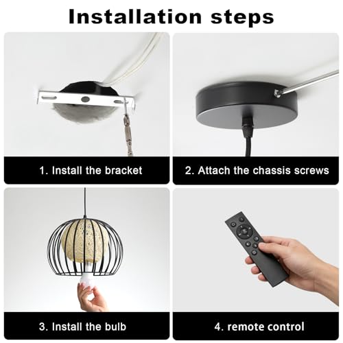 Modern Pendant Light Fixtures Height Adjustable Chandelier for Living Room Kitchen Island Hallway