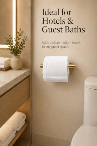 Single Post Toilet Paper Holder (Gold)