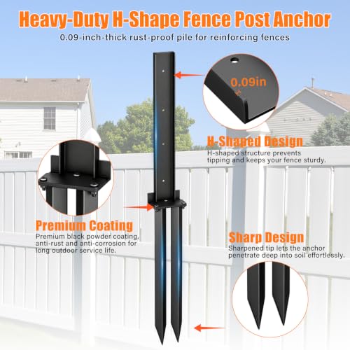 8 Pcs Fence Post Anchor Kit