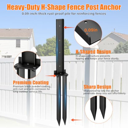 8 Pcs Fence Post Anchor Kit