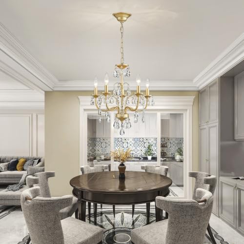 Modern Crystal Chandeliers for Dining Room Light Fixture for Bedroom Living Room Kitchen Entryway Bar Bathroom