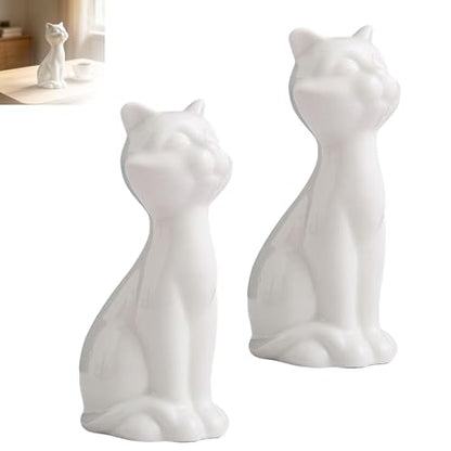 2Pcs Cute CatShaped Toilet Bolt Caps