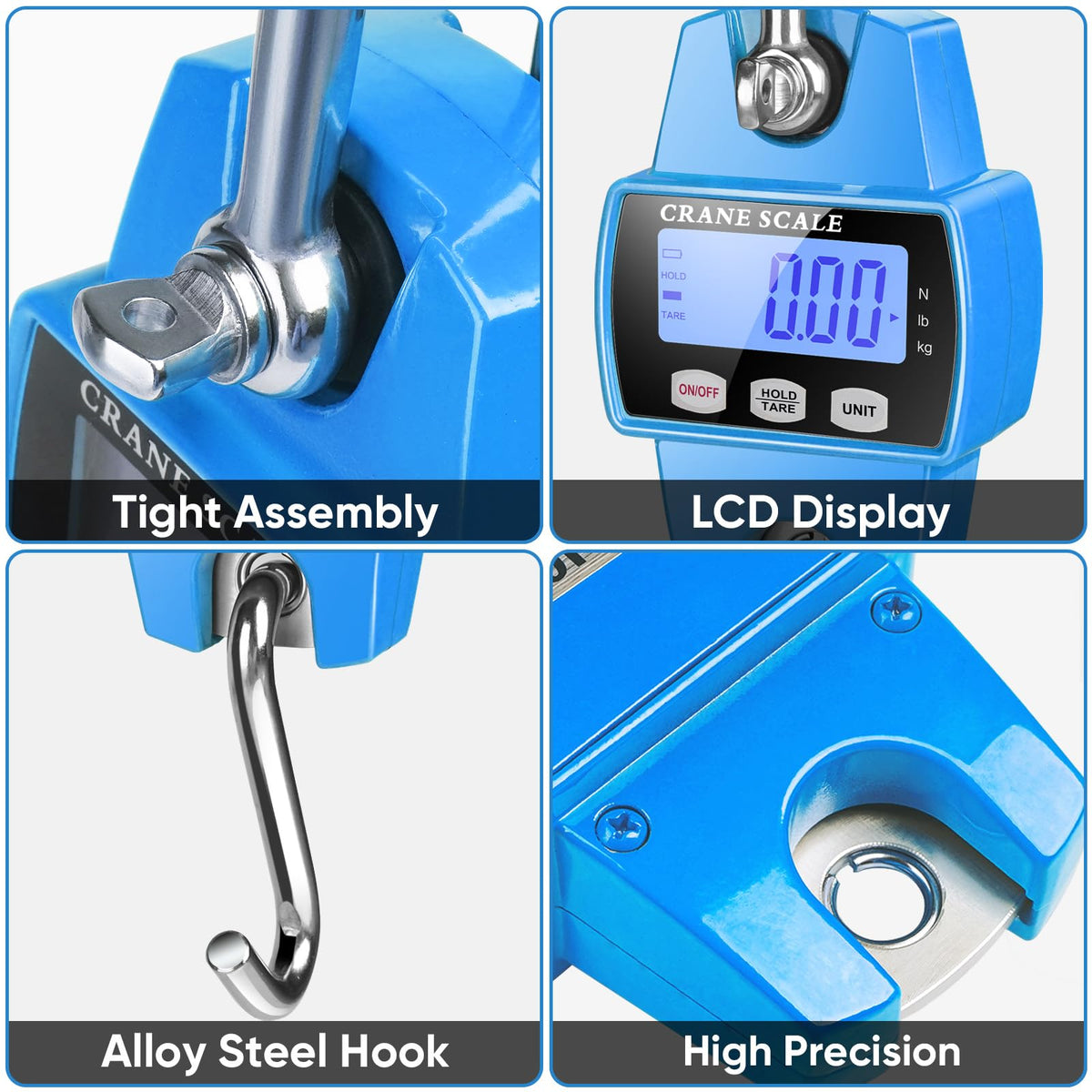 660lb Digital Hanging Scale (Blue / 660lbs)