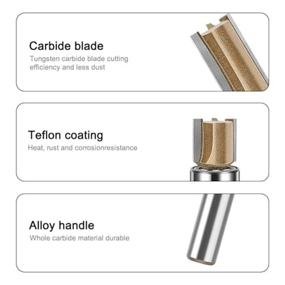 3 Flute Bottom Bearing Flush Trim Router Bit Set 1