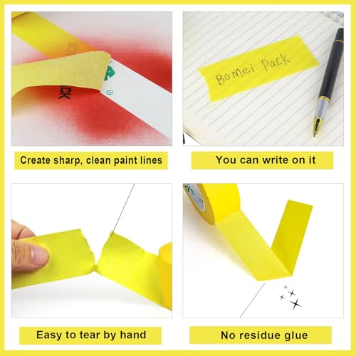 1.5 Inch Wide Masking Tape (Yellow)