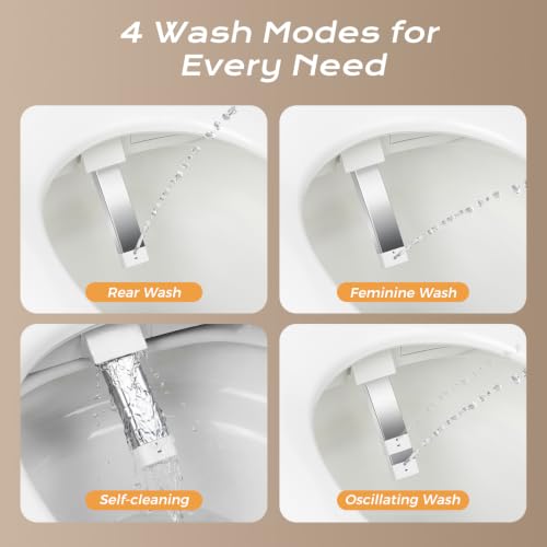 Smart Toilet with Bidet Built