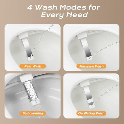 Smart Toilet with Bidet Built