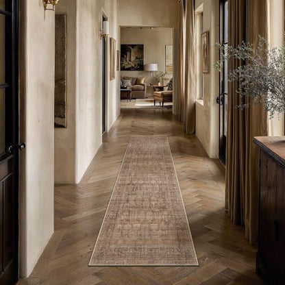 Classic Brown 2x6 Neutral Runner Rugs for Hallway (Classic Brown / 2' x 6' (Runner))
