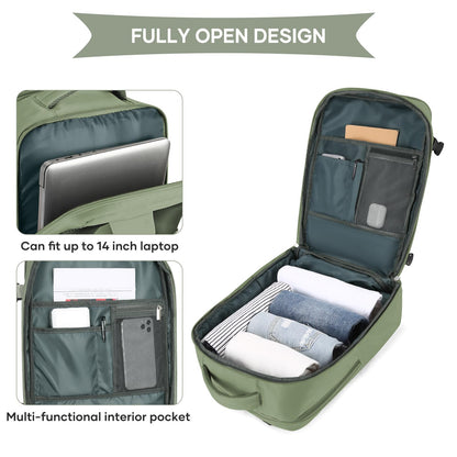 Travel Backpack For Women Men (Gray Green / 25 liters)