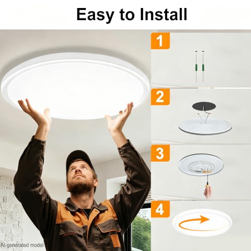 15 Inch Led Flush Mount Ceiling Light