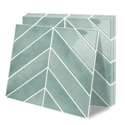 10 Sheets Thicker Herringbone Peel and Stick Backsplash