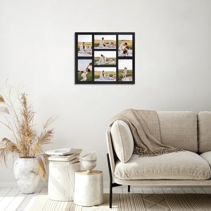 4x6 Picture Frame Collage for Wall Decor with Real Glass (Rustic Black / 13x15in (2Pack))