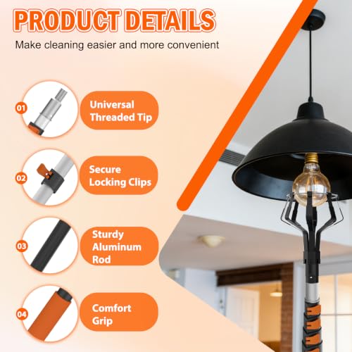 Light Bulb Changer for High Ceilings Reach