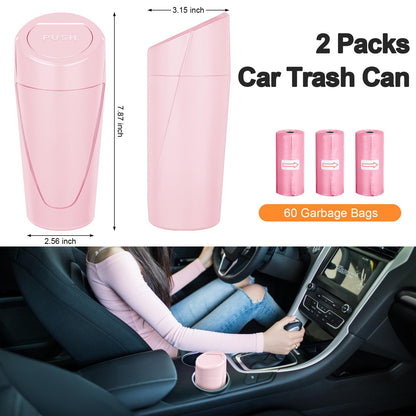 Car Trash Can (Pink / Round)