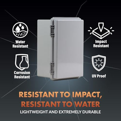 Gray Weatherproof Electrical Junction Box Polycarbonate NHWE