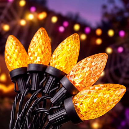 26Ft Halloween Outdoor String Lights (Orange)