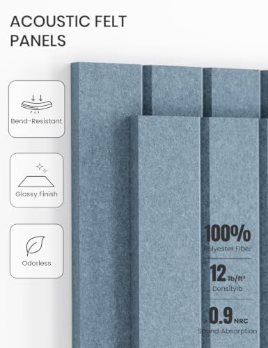 36" x 24" Large Felt Bulletin Board (Coastal Haze / Fine-stripe 6-pack)
