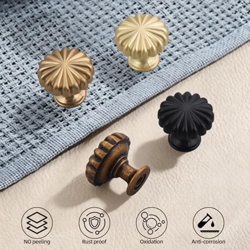 Decorative Pumpkin Style Flower Cabinet Knobs