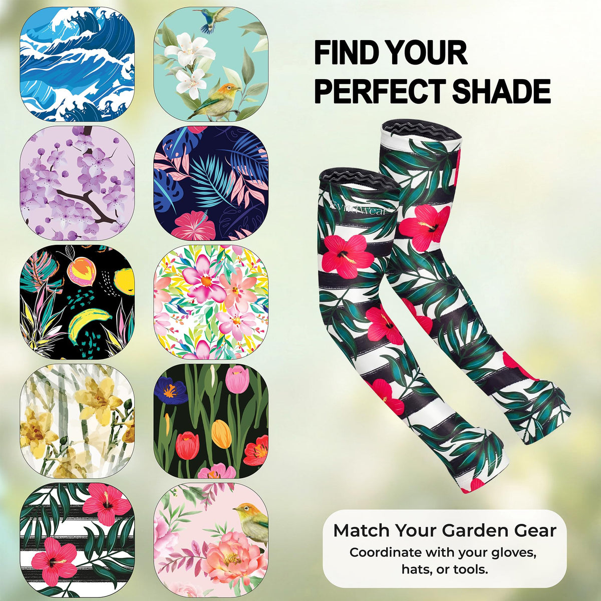Gardening Sleeves (XX-Large / Striped Tropical)