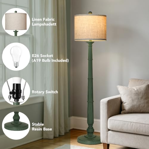 61'' Vintage Floor Lamp for Living Room