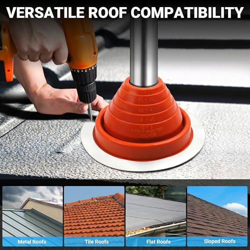 8 High Temp Silicone Metal Roof Pipe Flashing Boot