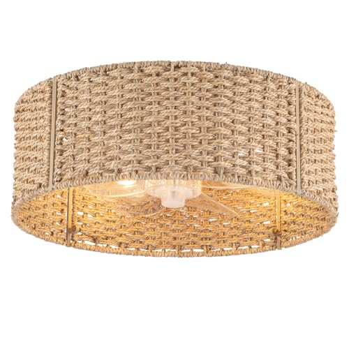 Boho Ceiling Fan with Light