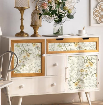Boho Floral Leaf Peel and Stick Wallpaper Colorful Waterproof Contact Paper